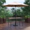 Flash Furniture Faux Teak 30 x 48 Patio Table-Tan Umbrella & Base XU-DG-UH3048-UB19BTN-GG - alternate 1